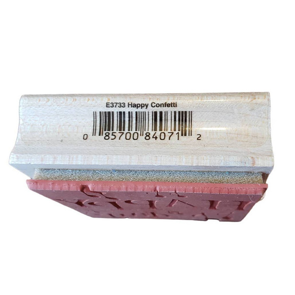 Hero Arts Happy Day Confetti Wood Mounted Rubber Stamp E3733 - Picture 6 of 8